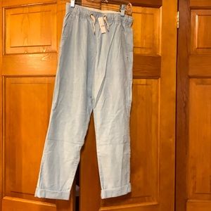 Boys draw string pants cuffed and reinforced knee